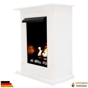 Ethanolkamin Gelkamin Kamin Fireplace Boden Ofen Kaminofen Madrid Premium Weiss - Bild 1 von 4