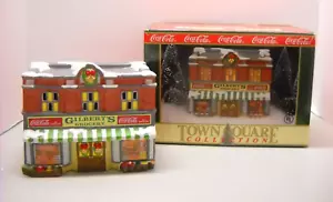 Vintage 1991 Coca Cola Stadtplatz Sammlung Gilbert's Lebensmittelgeschäft beleuchtet - Bild 1 von 20