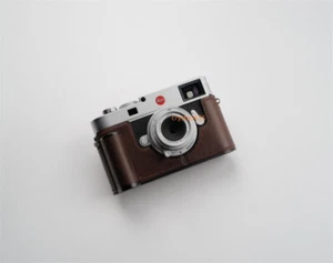 Genuine Leather Half Case For Leica M11 Insert Camera Cover Handmade Brown Case - Picture 1 of 5