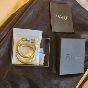 PAVOI 14K vergoldete klobige offene GOLD Ohrringe DAMEN 1 3/4" - Bild 1 von 11