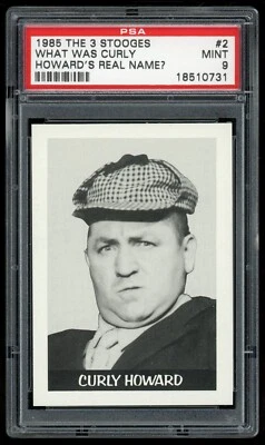 1985 FTCC The Three Stooges #02 Curly Howard PSA 9 - Image 1 of 3