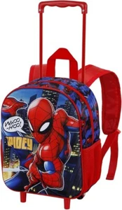 Zaino Trolley Scuola Asilo Per Bambini  Con Ruote Spiderman 3D 31 x 26 x 11cm - Foto 1 di 5