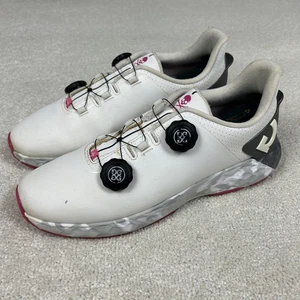G/FORE G/DRIVE Golf Shoes Mens Size 10 White Pink BOA Lace Waterproof Spikeless - Picture 1 of 12