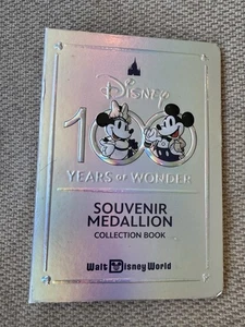 Disney 100Years of Wonder Souvenir Medallion Collector Book WDW & 12 Medallions - Picture 1 of 18