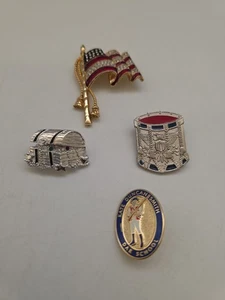Daughters of the American Revolution Pins & Garnay Treasure Chest 4 Pieces - Picture 1 of 12