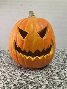 1995 Trendmasters Light Up Halloween Jack-O-Lantern 10" Foam Pumpkin WORKS - Picture 1 of 9
