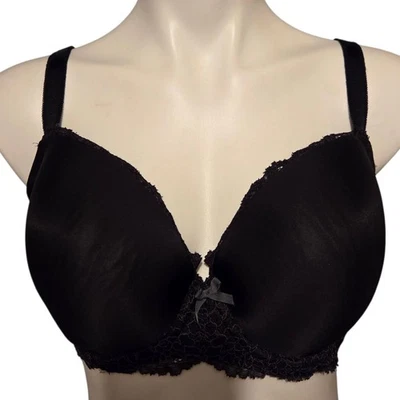 Sujetador Victoria's Secret Dream Angels Forrado Demi Doble Encaje 36DD Negro 36 DD Foto 1 de 4