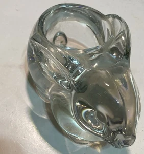 Hase Kaninchen Windlichthalter Kristall 5" Indiana Glas klar Ostern - Bild 1 von 4