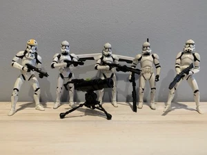 Star Wars 3.75” Hasbro Clone Troopers ROTS Jet Pack AOTC Pilot Loose Lot x5 - Picture 1 of 1