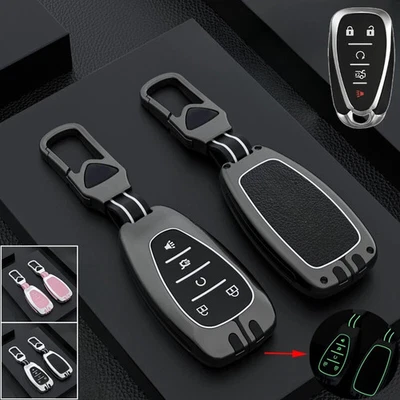 Alloy Silicone Car Key Fob Case Cover For Chevy Camaro Trax Cruze Malibu Equinox - Image 1 of 4
