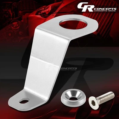 SILVER CNC BILLET ALUMINUM RADIATOR BRACKET+BUMPER MOUNT WASHER FOR EG EH CIVIC - Image 1 of 4