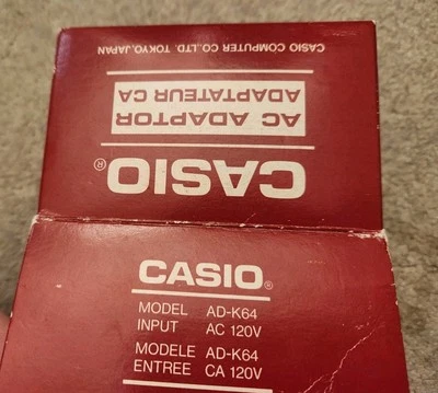 AC Adaptor Power Supply cord plug Casio AD-K64 Output 6VDC 800mA - Image 1 of 2