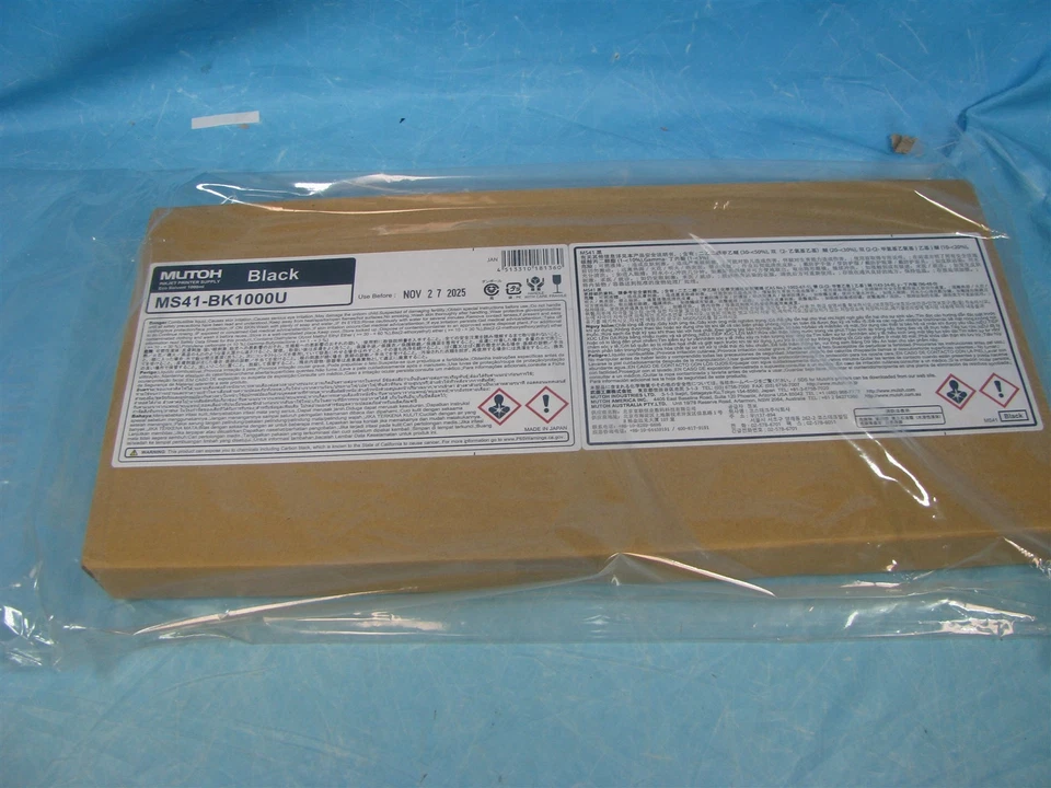 MUTOH EcoSolvent Black Ink 1000ml MS41-BK1000U - FREE SHIP - EXP 2026 - NEW - Image 1 of 1