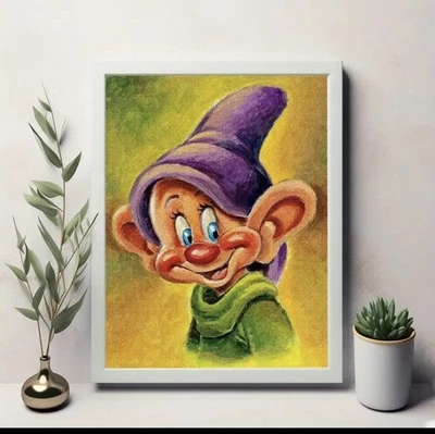 Diamond Art Kit Disney's DOPEY FromSnow White  Full Drill Lg Canvas - Image 1 of 4