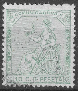 ESPAÑA 1873 Alegoría de España Edifil 133 usado - Imagen 1 de 2