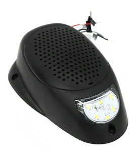 Altavoz Satelital Negro 3" Resistente al Agua Montaje en Superficie Blanco Iluminación LED 12V - Imagen 1 de 5