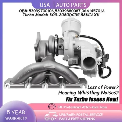 Turbo Turbocharger for 2005-2017 Audi Q5 A3 A4 A5 A6 Allroad 2.0T B7 SPOILER BWE Foto 1 de 4