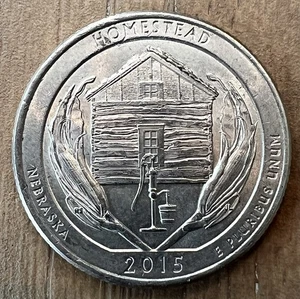 2015P Homestead Quarter Snow On The Roof Die Chip, Die Chips On Both Corn Stalks - Picture 1 of 2