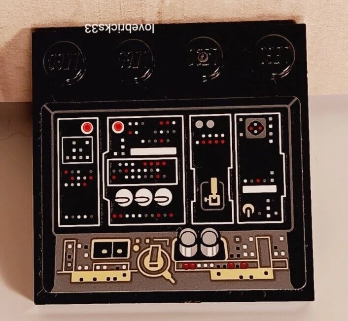 LEGO Star Wars Control Panel Millennium Falcon Cockpit Lever Buttons 4x4 Sticker - Image 1 of 1