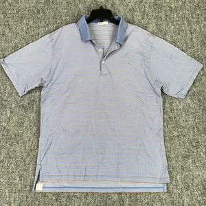 Peter Millar XL Polo Shirt Striped Bulls Bay Golf Club Business Casual Menswear - Picture 1 of 10