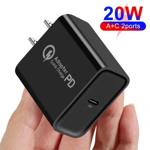 20W USB-C Power Adapter PD Fast Wall Plug Type-C For iPhone 17 16 15 14 Pro Max - Picture 1 of 10