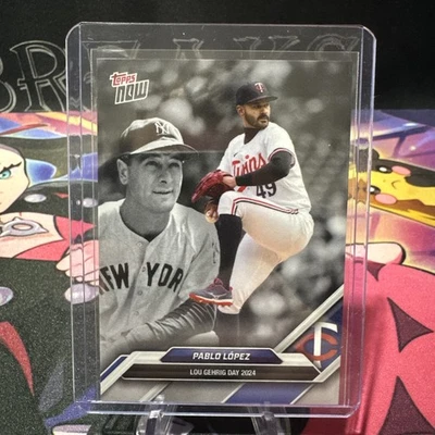 Pablo Lopez  2024 Topps NOW Lou Gehrig Day #LGD-9 - Image 1 of 2