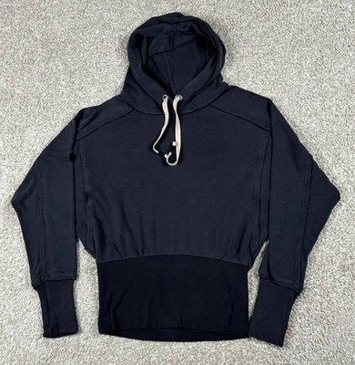 Sudadera con capucha Free People para mujer pequeña negra Ready Go con capucha movimiento FP holgada suave Foto 1 de 4