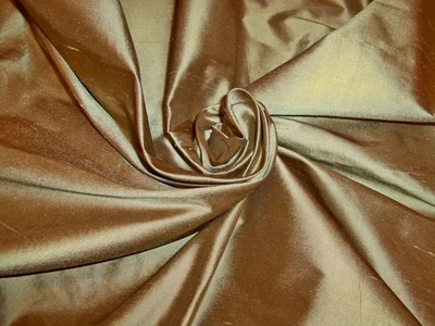 TELA DE SEDA CALAMANDRE SHANGRI-LA 10 YARDAS ORO BRONCE Foto 1 de 4