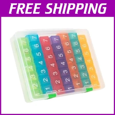 7-Day Clear Pill Organizer Weekly Vitamin Medicine Box - Image 1 of 4