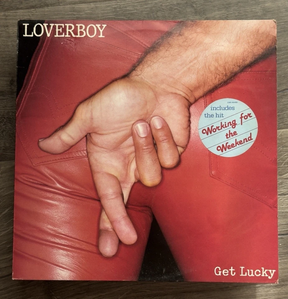 LOVERBOY - Get Lucky Vinyl LP with Hype Sticker 1981 CBS records - Image 1 of 4
