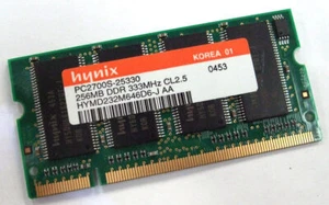 Hynix HYMD232M646D6-J AA 256MB DDR 333MHz PC-2700 SO-DIMM Memory Module - Picture 1 of 1