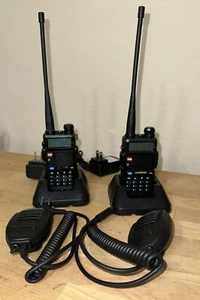 2 Pack Baofeng UV-5R Dual Band Two Way Radio Walkie Talkie with Flashlight - Zdjęcie 1 z 7