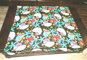 VINTAGE REGINA PORTER SHEER SILK SCARF NAUTICAL THEME 43" x 44" - Imagen 1 de 6