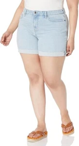 Calvin Klein Women's Plus Size High Rise 5-Pocket Styling Shorts Aberdeen 24W - Picture 1 of 2