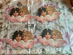 Set aus 4 Vintage geprägten viktorianischen Stanzformen von Engeln/Kirschen 11X6 - Bild 1 von 5