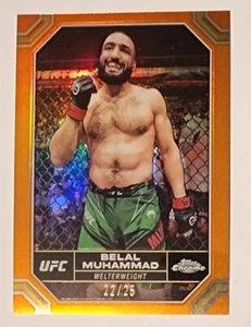 2024 Topps Cromo UFC Rifrattore Arancione Belal Muhammad Campione pesi mondiali/25 - Foto 1 di 3