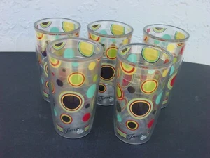 5 FIESTA TERVIS 2010 CIRCLE DOTS POOL TUMBLER 16 OZ INSULATED CUP FIESTAWARE HLC - Picture 1 of 5