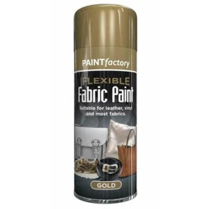 Gold Fabric Aerosol Spray Paint All-Purpose Flexible Wood Metal Spray 200ml - Picture 1 of 2
