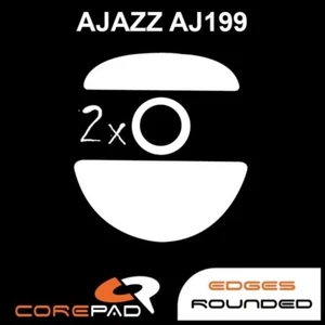 Corepad Skatez Ajazz AJ199 Replacement Mouse Feet PTFE Teflon Hyperglides - Picture 1 of 1
