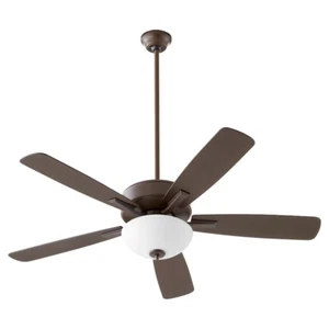 Quorum Ovation Bowl Ceiling Fan, Oiled Bronze/Satin Opal - 4525-286 - Picture 1 of 1