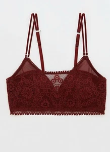 Aerie Real Power Wireless Push-Up Bra 32B Royal Berry - Picture 1 of 8