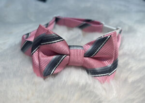 6-18 months Pink Gray BOW TIE New Born baby boy