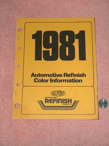 Vtg 1981 Dupont Automotive Color Colores Americano, Chrysler, Ford, GM Motor Ex - Imagen 1 de 5
