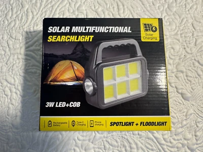 Nuevo Proyector Multifuncional Exterior Impermeable Carga Solar 3W LED + MAZORCA Foto 1 de 4