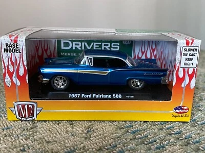 M2 Machines 1957 Ford Fairlane 500 10-20 Auto-Drivers real rubber tires - Image 1 of 4