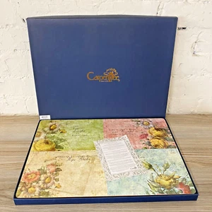 Carpentree Kork Tischsets 4er Set Blumen Garten Landhaus Boho Rose 15,5" x 11,5" - Bild 1 von 9