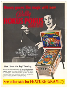 Hokus Pokus Bally Flipper Flyer / Broschüre / Anzeige ****schwer zu finden**** - Bild 1 von 2