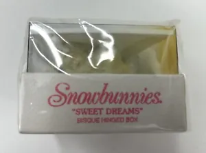 Dept 56 Snowbunnies Hinged Box - "Sweet Dreams" Bisque - Picture 1 of 4