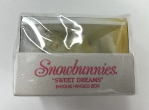 Dept 56 Snowbunnies Hinged Box - "Sweet Dreams" Bisque - Picture 1 of 4