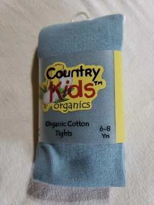 1 pack of Country Kid’s Organic Cotton Tights 6-8 Years Surf Blue Parker legwear - Image 1 of 4
